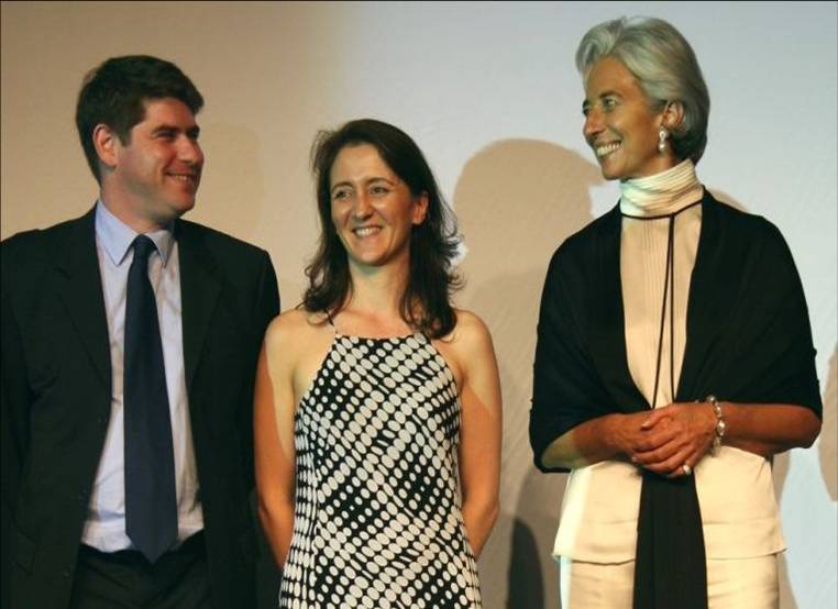 DCT Wines Frederic and Barbara Choux with French Finance Minister Christine Lagarde in China