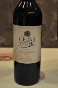 grape wall of china brian yao cedar creek shiraz cabernet 2008