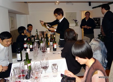 Judges check out the bottles...