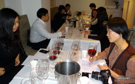 The red wine judges get tasting..