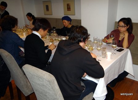 Both the white wine and red wine judges tasted 20 wines each, with five flights of four wines.