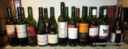 Some of the red wines....
