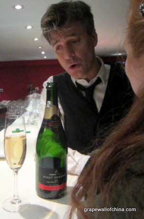 ian burns of beijing beatles and restar with chapel down english sparkling wine at switch new year eve party beijing china (2)